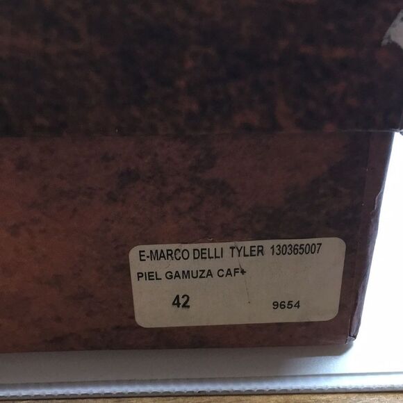 Marco Delli Tyler Ankle Boots mahogany suede and British tan leather Sz EU 42 M9 - Picture 15 of 16